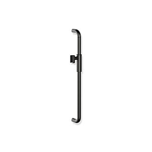 Barre de support de pommeau de douche Hewi Série 480 480.33M00070EC Revêtement PVD, chrome noir brillant, 60 cm, avec support de pommeau de douche magnétique