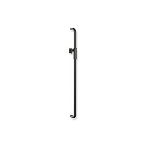 Barre de support de pommeau de douche Hewi Série 480 480.33M00170EC Revêtement PVD, chrome noir brillant, 90 cm, avec support de pommeau de douche magnétique