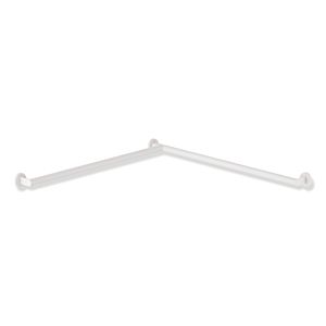 Hewi main courante de System 900 match0 900.35.10560DX Inox peint par poudrage blanc foncé mat, 965 x 965 mm, version gauche