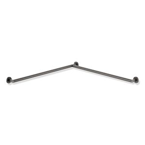 Hewi main courante de System 900 match0 900.35.13260SC Inox peint par poudrage gris foncé perle mica profond mat, 965 x 965 mm, version droite