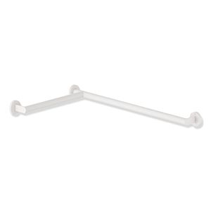 Hewi System 900 Duschhandlauf 900.35.13360DX Edelstahl pulverbeschichtet weiß tiefmatt, 765 x 475 mm, Ausführung links