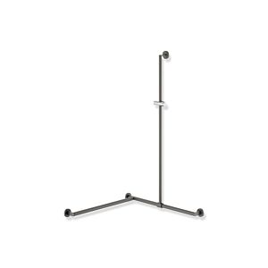 Hewi System 900 handrail 900.35.33360DD 1250 x 765 x 765 mm, powder-coated dark gray deep matt / chrome, left version