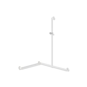 Hewi System 900 handrail 900.35.33460WD 1250 x 965 x 965 mm, powder-coated white deep matt / chrome, left version