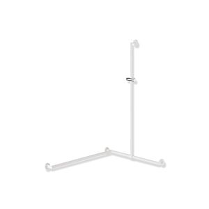 Hewi main courante de System 900 match0 900.35.33760WD 1250 x 765 x 965 mm, revêtement par poudre blanc profond mat / chrome, version gauche