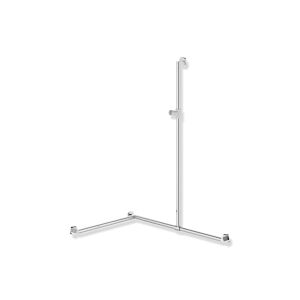 Hewi System 900 shower handrail 900.35.3634098 Stainless Steel chrome-plated, high-gloss polyamide signal white, 1250mm