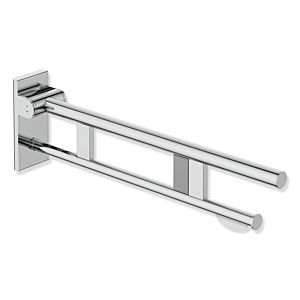 Hewi System 900 support rail 900.50.11440 projection 700 mm, Stainless Steel chrome-plated, right, WC paper holder / radio flush trigger