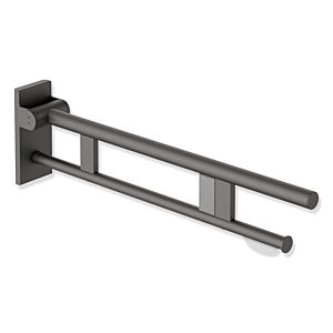 Hewi System 900 Mobiler Stützklappgriff 900.50.41560SC Ausladung 750 mm, Edelstahl pulverbeschichtet dunkelgrau perlglimmer tiefmatt, rechts