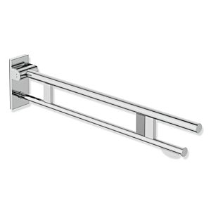 Hewi System 900 support bar 900.50.11740 projection 900 mm, Stainless Steel chrome-plated, right, WC paper holder / radio flush trigger