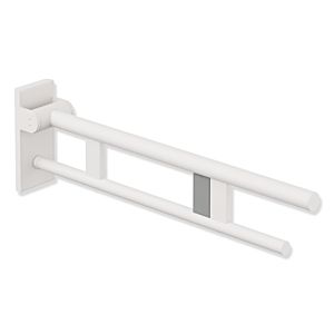 Hewi System 900 Bras de support mobile 900.50.42260DX saillie 700 mm, Inox revêtement par poudre blanc mat profond, droit, gâchette radio affleurante