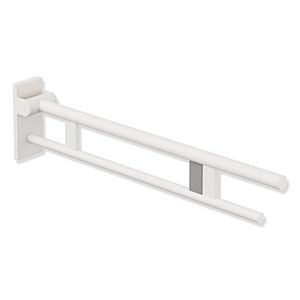 Hewi System 900 Bras de support mobile 900.50.42460DX saillie 850 mm, Inox poudrage blanc mat profond, droit, gâchette radio affleurante