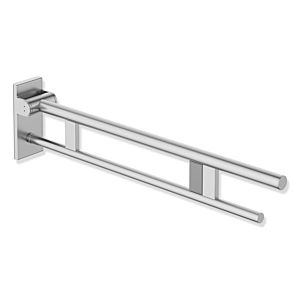 Hewi System 900 bras support projection 900.50.124XA 850 mm, Inox sol mat, à droite, la libération de chasse d&#39; eau de radio