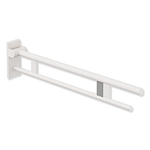 Hewi System 900 mobile support arm 900.50.42560DX projection 900 mm, Stainless Steel powder-coated white deep matt, right, flush trigger radio