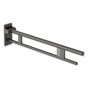 Hewi System 900 bras support de projection 900.50.12560SC 900 mm, Inox poudre revêtue de mica perlé gris foncé mat profond, à droite, au ras libération radio-pilotée