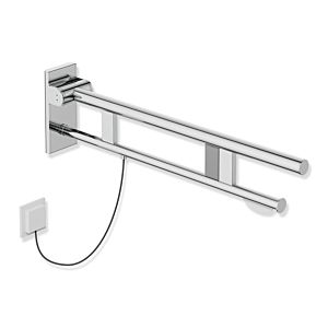 Hewi System 900 support rail 900.50.13140 projection 750 mm, Stainless Steel chrome-plated, right