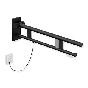 Hewi System 900 bras de support projection 900.50.13160DC 750 mm, Inox poudre revêtue noir mat profond, droit