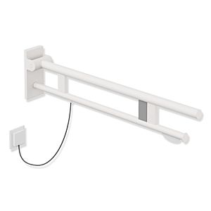 Hewi System 900 support rail 900.50.13260DX projection 850 mm, Stainless Steel powder-coated white deep matt, right