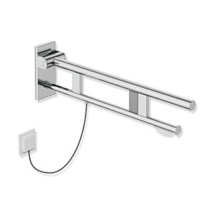 Hewi System 900 support rail 900.50.13840 projection 700 mm, Stainless Steel chrome-plated, right