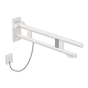 Hewi System 900 bras de support 900.50.13960DX de projection 750 mm, Inox poudre revêtue blanc mat profond, droit