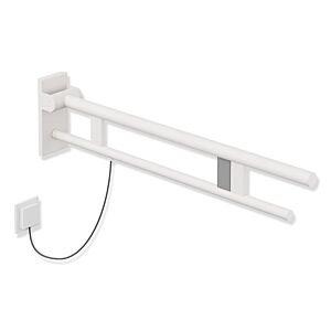 Hewi System 900 support rail 900.50.15660DX projection 850 mm, Stainless Steel powder-coated white deep matt, right