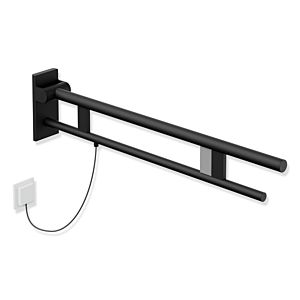 Hewi System 900 support rail 900.50.15760DC projection 900 mm, Stainless Steel powder-coated black deep matt, right