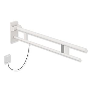 Hewi System 900 support rail 900.50.15760DX projection 900 mm, Stainless Steel powder-coated white deep matt, right