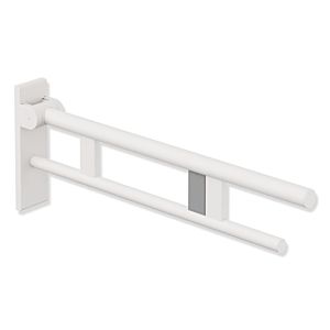 Hewi System 900 bras de support 900.50.17960DX projection 700 mm, Inox revêtement par poudre blanc mat profond, à droite, au ras déclenchement Radio