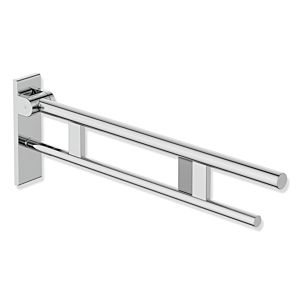 Hewi System 900 support bar 900.50.18040 projection 750 mm, Stainless Steel chrome-plated, right, radio flush actuation
