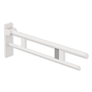 Hewi System 900 support arm 900.50.18060DX projection 750 mm, Stainless Steel powder-coated white deep matt, right, radio flush actuation