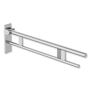 Hewi System 900 bras support projection 900.50.181XA 850 mm, Inox sol mat, à droite, la libération de chasse d&#39; eau de radio