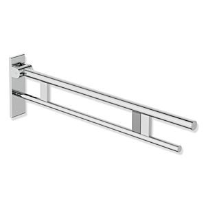 Hewi System 900 support rail 900.50.18240 projection 900 mm, Stainless Steel chrome-plated, right, radio flush actuation