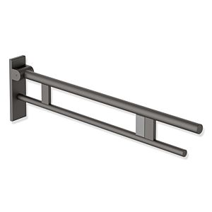Hewi System 900 support bar 900.50.18260SC projection 900 mm, Stainless Steel powder-coated dark gray pearl mica deep matt, right, radio flush actuation