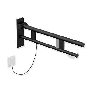 Hewi System 900 support arm 900.50.18760DC projection 700 mm, Stainless Steel powder-coated black deep matt, right