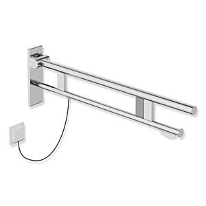 Hewi System 900 support rail 900.50.18940 projection 850 mm, Stainless Steel chrome-plated, right