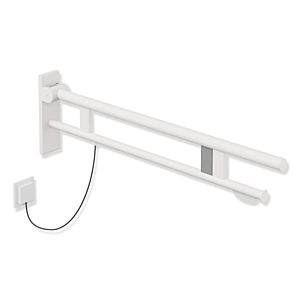 Hewi System 900 support rail 900.50.19060DX projection 900 mm, Stainless Steel powder-coated white deep matt, right