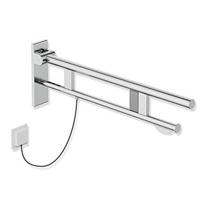 Hewi System 900 support rail 900.50.19640 projection 750 mm, Stainless Steel chrome-plated, right