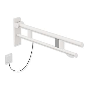 Hewi System 900 bras de support 900.50.19660DX de projection 750 mm, Inox poudre revêtue blanc mat profond, droit