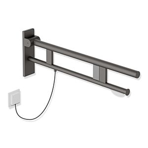 Hewi System 900 projection bras de support de 900.50.19660SC 750 mm, Inox mica perlé gris foncé poudré mat profond, droit