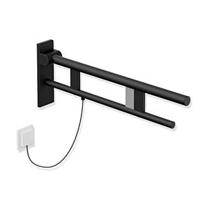 Hewi System 900 bras de support projection 900.50.20360DC 700 mm, Inox poudre revêtue noir mat profond, à droite, la libération d&#39;e-ras