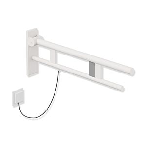 Hewi System 900 bras de support 900.50.20360DX projection 700 mm, Inox revêtement par poudre blanc mat profond, à droite, la libération d&#39;e-ras