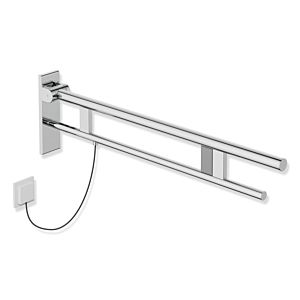 Hewi System 900 Stützklappgriff 900.50.20640 Ausladung 900 mm, Edelstahl verchromt, rechts, E-Spülauslösung