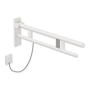 Hewi System 900 bras de support 900.50.21260DX de projection 750 mm, Inox poudre revêtue blanc mat profond, droit