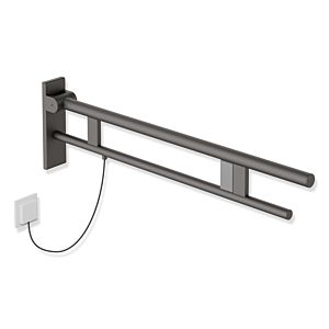Hewi System 900 bras support de projection 900.50.21460SC 900 mm, Inox poudre revêtue de mica perlé gris foncé mat profond, droit