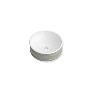Hewi DUO washbasin 950.11.003KF Ø 42.6 cm, glossy, countertop, two-tone, without tap hole, without overflow, white-grey
