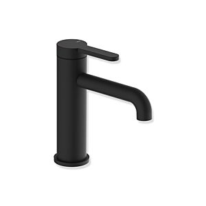 Mitigeur lavabo monocommande Hewi AQ477 AQ1.12M11260DC, saillie 130 mm, sans bonde, finition peinture époxy noir mat profond
