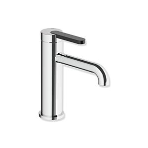 Mitigeur lavabo monocommande Hewi AQ477 AQ1.12M1134090, saillie 130 mm, sans bonde, poignée colorée, chromée/noir profond