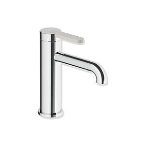 Mitigeur lavabo monocommande Hewi AQ477 AQ1.12M1134097, saillie 130 mm, sans bonde, poignée colorée, chrome/gris clair