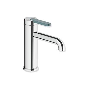 Hewi AQ477 Waschtischarmatur AQ1.12M1134055 ohne Ablaufgarnitur, chrom, Griff aquablau