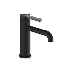 Mitigeur de lavabo Hewi AQ477 AQ1.12M1136084 sans bonde, finition peinture époxy noir mat profond, poignée couleur umbra