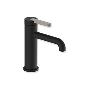 Mitigeur de lavabo Hewi AQ477 AQ1.12M1136086 sans bonde, finition peinture époxy noir mat profond, poignée couleur sable