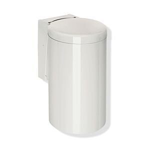 Hewi 477 waste bin 477.05.30097 light gray, with hinged lid, knee actuation